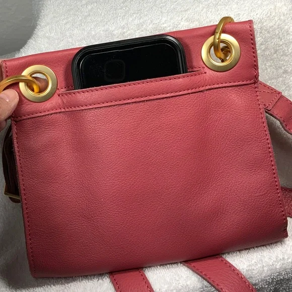 NWOT - Hammitt Small Tony Pink Leather Crossbody Bag - Picture 4 of 16
